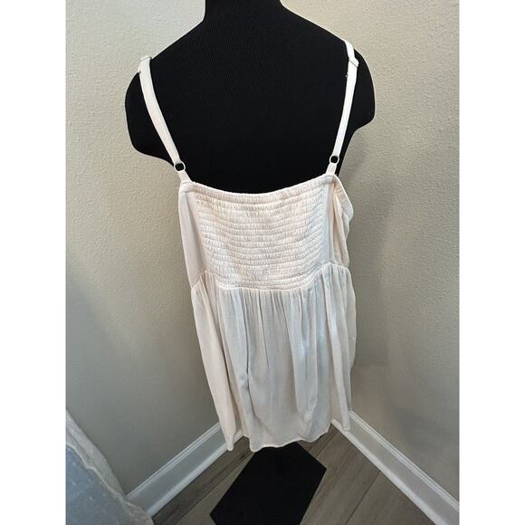 Torrid Womens Embroidered Babydoll Tank Top Plus Size 2 Empire Waist 2X Blush - Picture 4 of 6